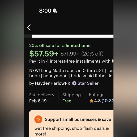 Elegant Satin Robe in Mauve - Picture 7 of 9